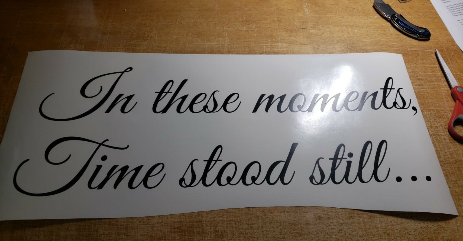 In These Moments Time Stood Still Custom Family Name Time Wall Sticker Decal Art