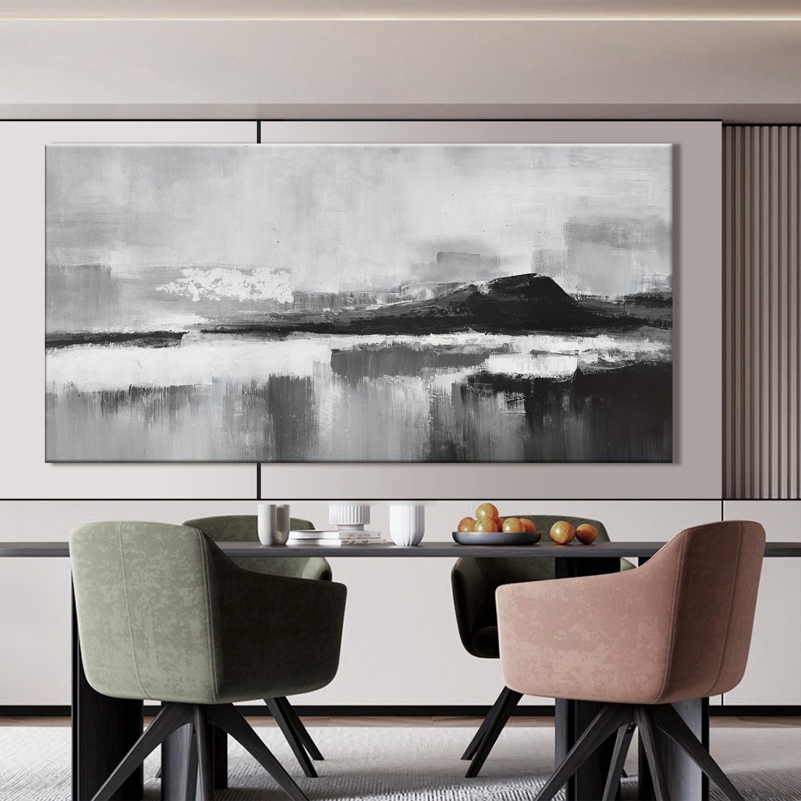 Abstract Wall Art Decor Large Home Decor Wall Art Prints Black and White Wall…