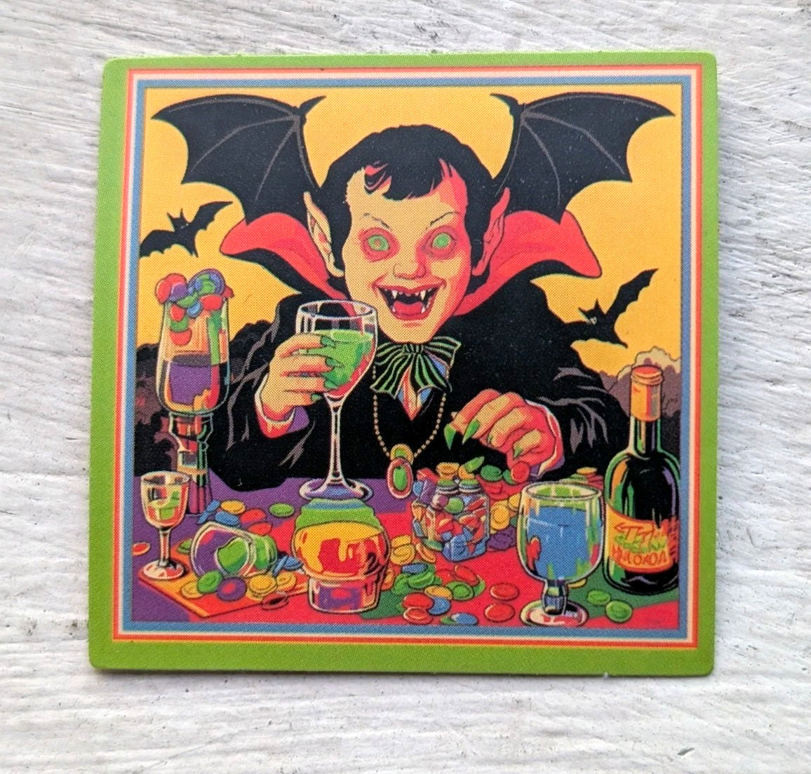 Haunted Active Spirit Creepy Vampire Monster Dracula Sticker Lot Of 2 Pcs