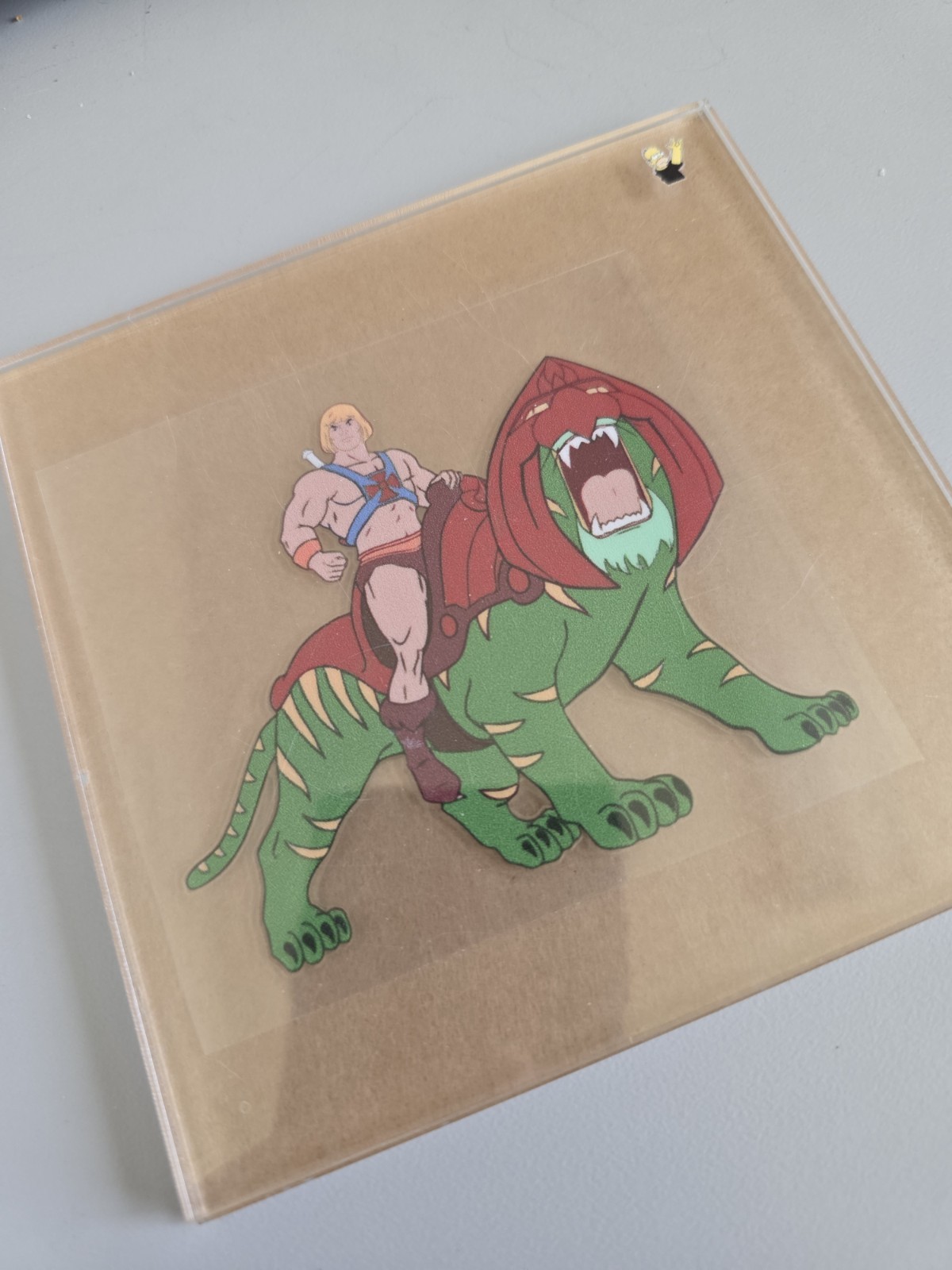 He Man Cringer Retro Cartoon Vintage UV DTF Raised Decal Sticker Waterproof 3in