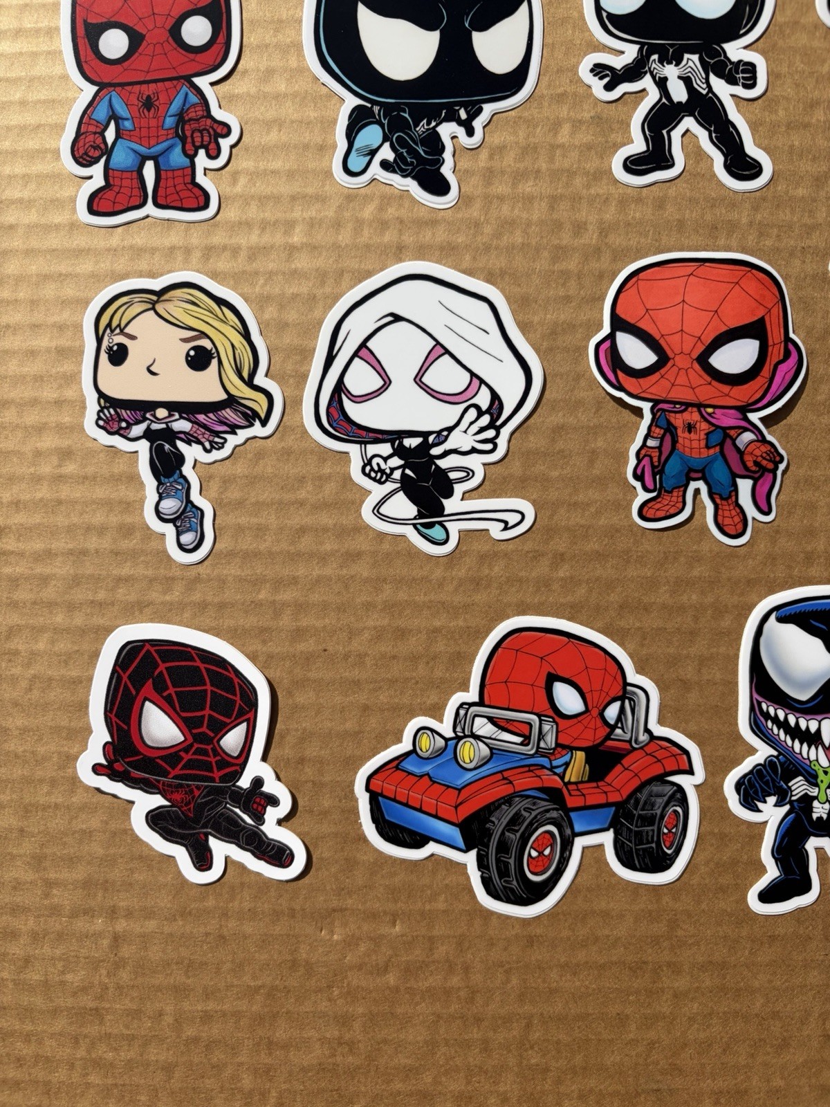 Lot of 20 Spider-Man Funko Pop Style Decal / Stickers Custom Art Variant Set