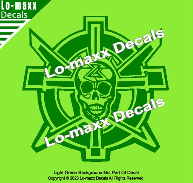 Z Skull Circle Original Custom Graphic Art High Performance Die Cut Vinyl Decal