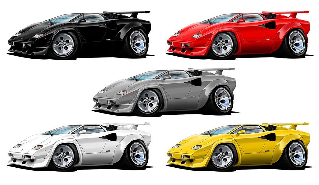 Lamborghini Countach Exotic Car Garage Sign Wall Art Graphic Sticker