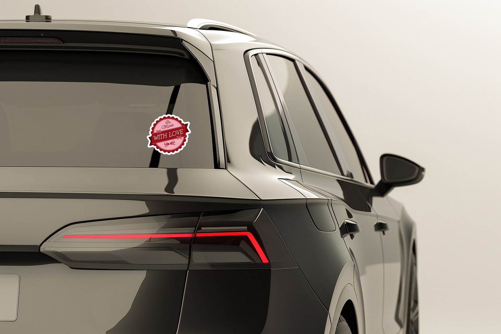 Be Mine With Love Vinyl Sticker