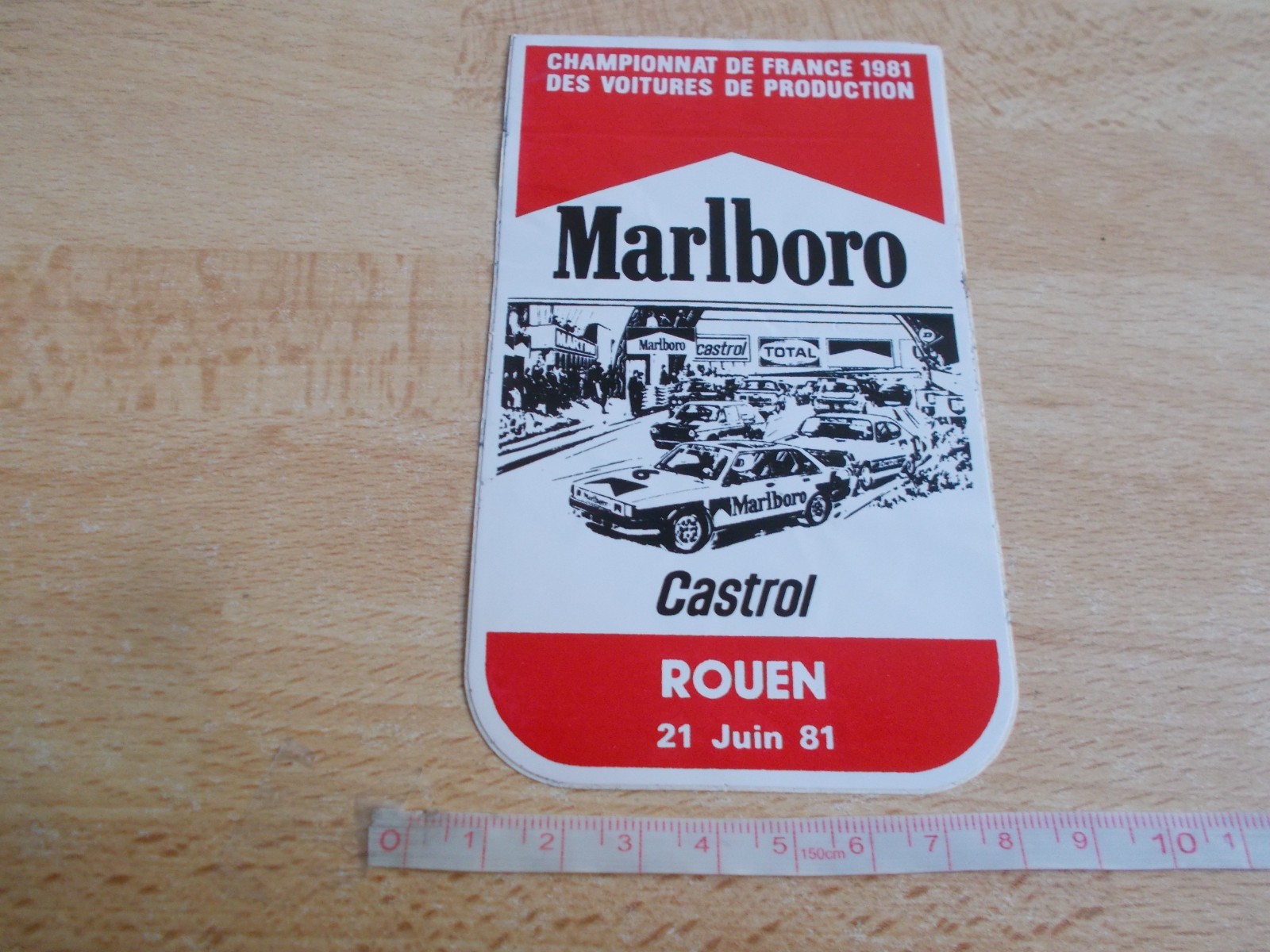 Sticker Marlboro – Championship of France Cars Of Production – Rouen 1981