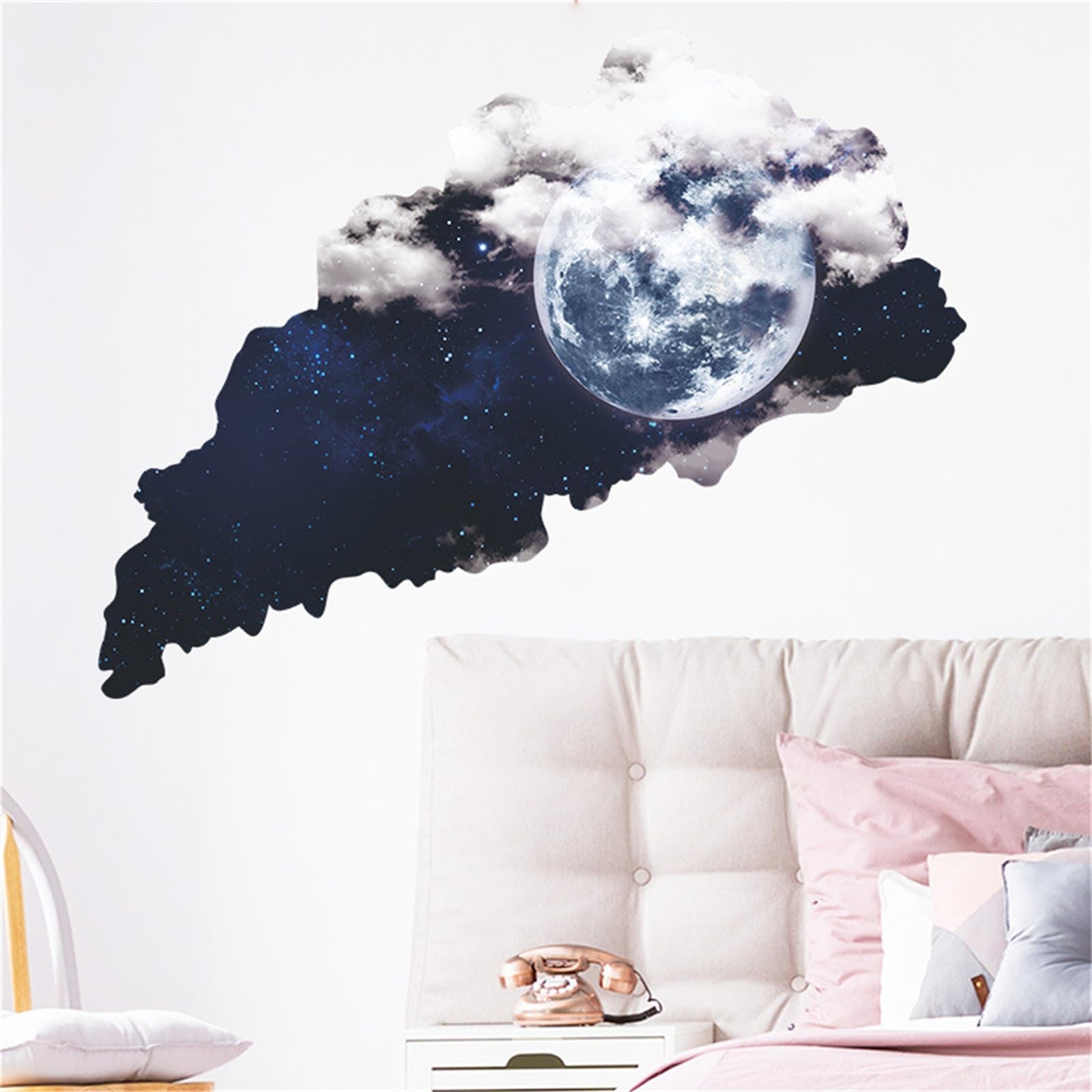 3D Universe Starry Sky Wall Sticker Blue Cosmic Ceiling Decor Creative Starry…
