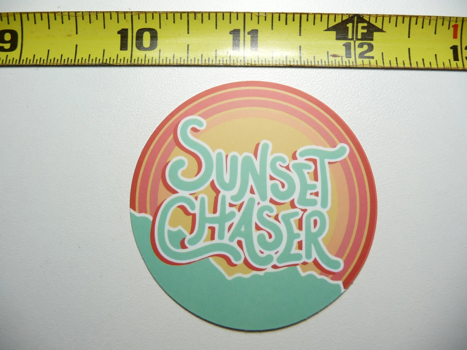 SUNSET CHASER SMALL STICKER DECAL MOTIVATIONAL POSITIVE ATTITUDE MOTIVATE