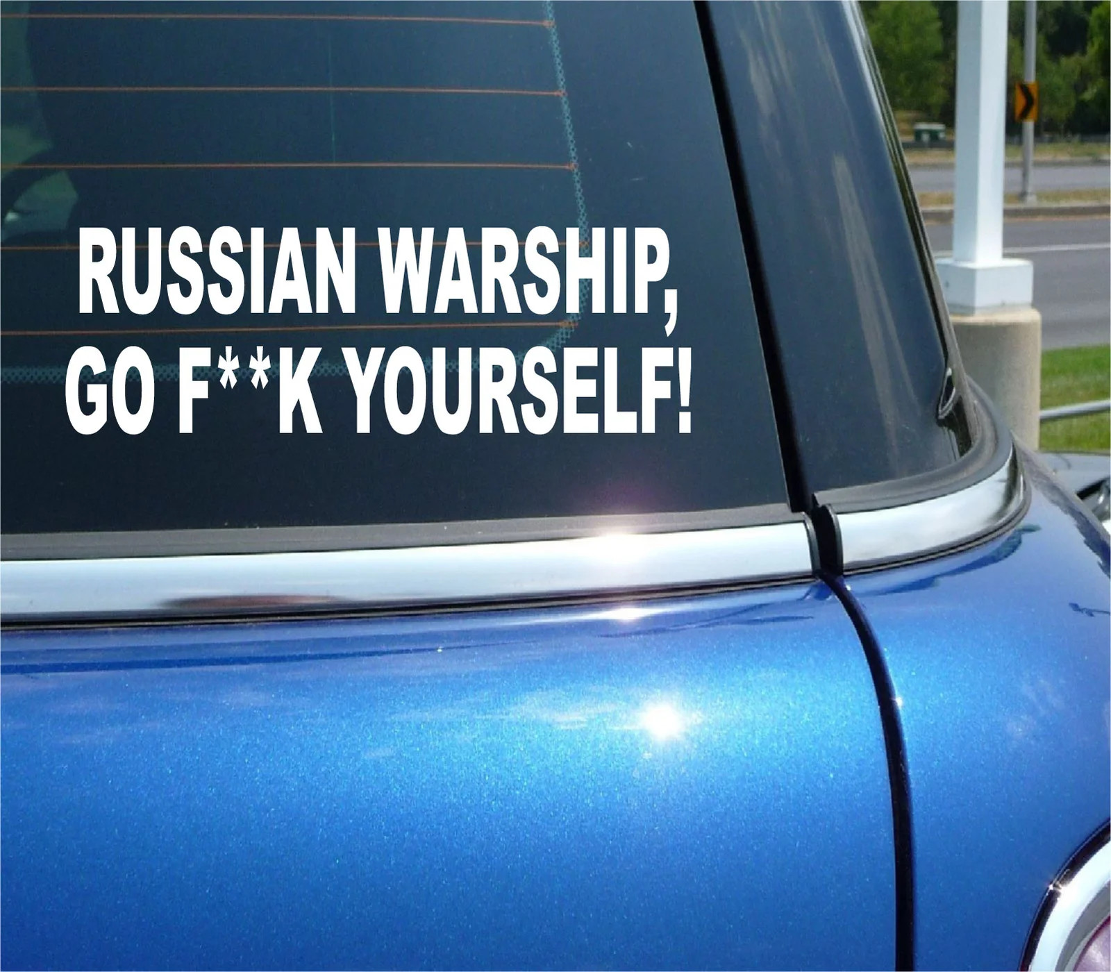 Russian Warship Go F Yourself Sticker Decal Ukraine Snake Island Morale Vinyl