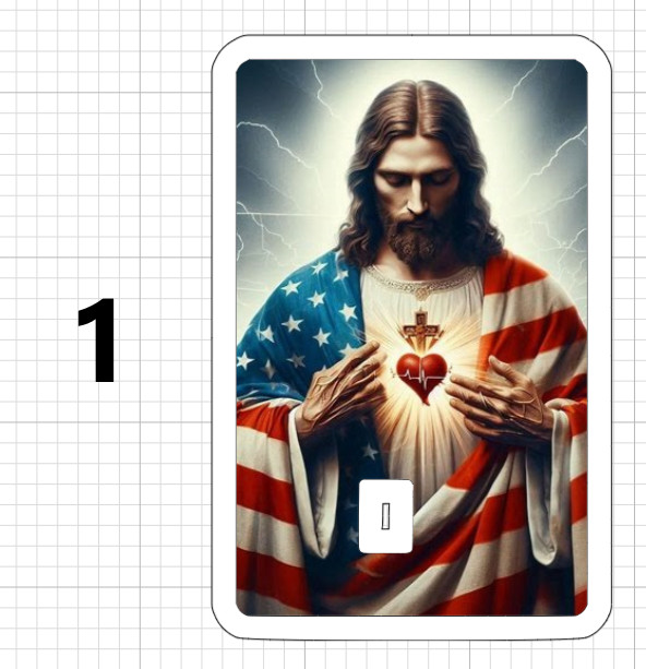 Jesus Christ Loves America Credit Debit ATM Card Skin Sticker Christian Trump US
