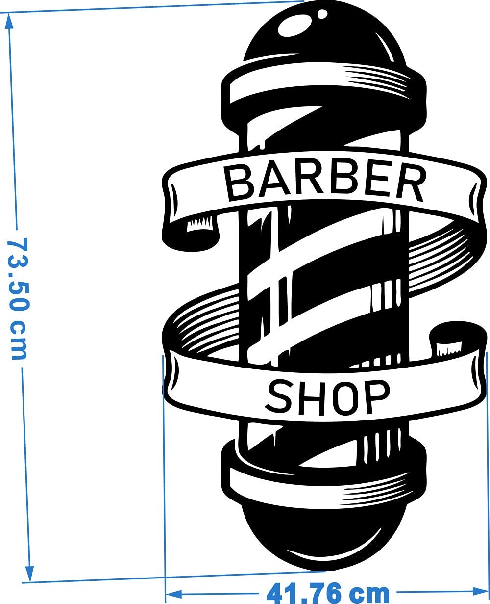 Barber Removable Wall Decal Art Man Barbershop Wall Decor Stiker Window Decor…
