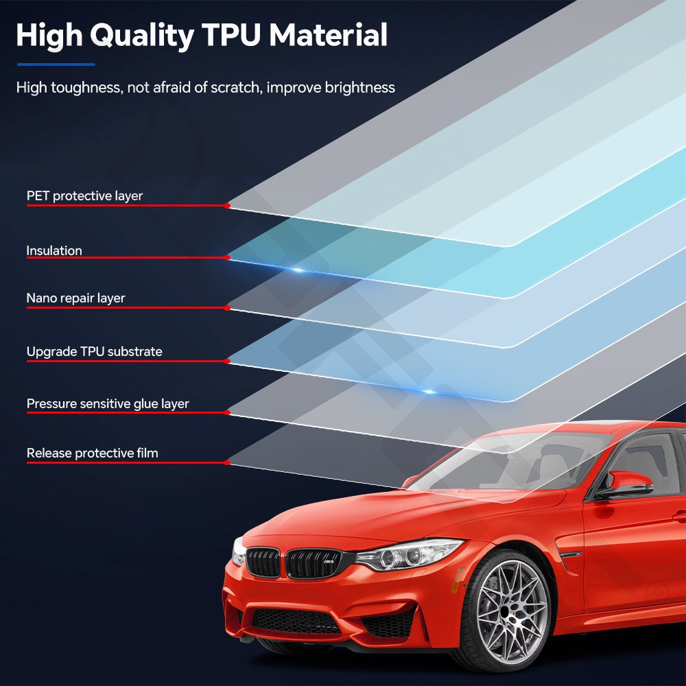For BMW M3 Sedan CS F80 2014-2019 Full Car Precut Paint Protection Film PPF TPU