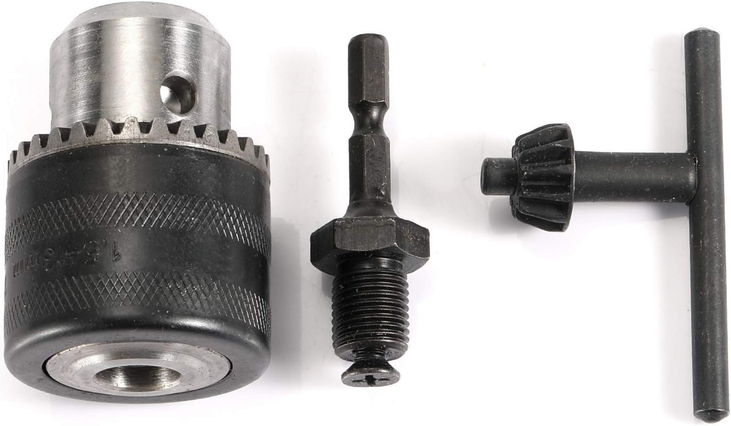 1/2"(13Mm) Drill Chuck with 1/4" Quick Change Hex Drive and Wrench to Drill