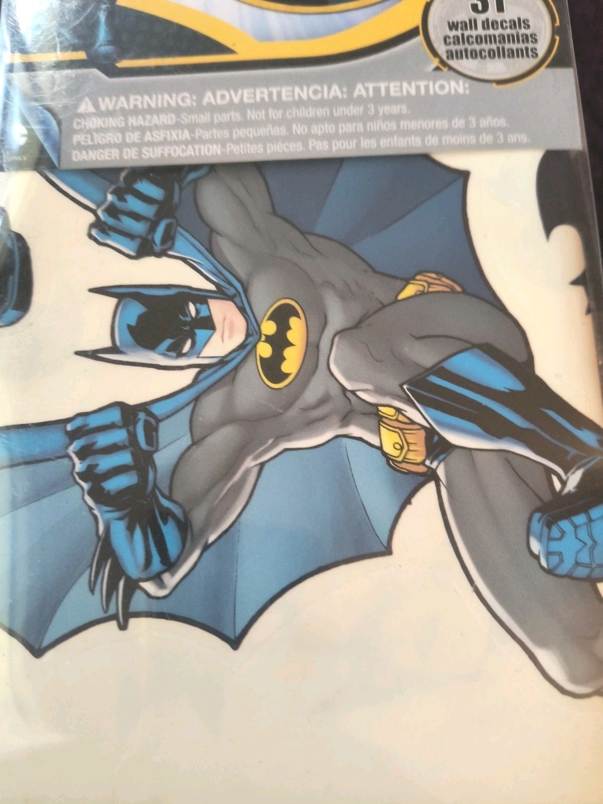 31 Peel & Stick Batman & Joker Wall Decals 2017 Reusable Stickers Kids Room NOS