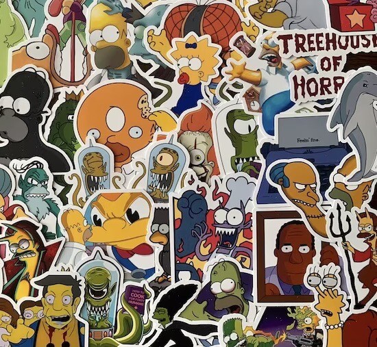 Simpsons Treehouse of Horror Sticker Pack – 10-50 Stickers – Vinyl Decal Homer