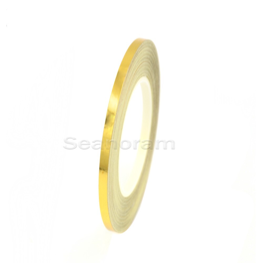 1/12" 2mm Gold Chrome DIY Home Shop Bar Pinstriping Pin Stripe Decal Sticker