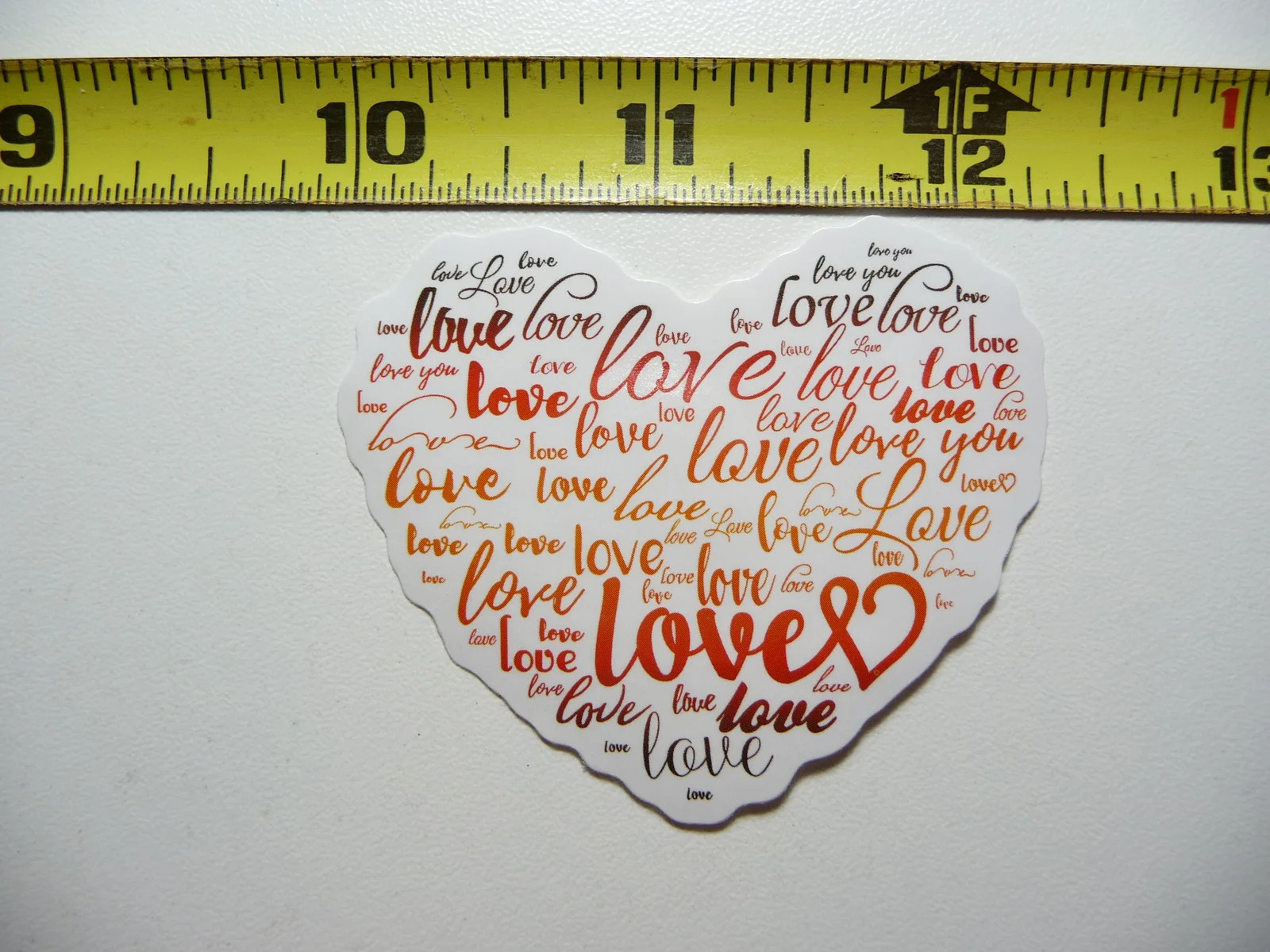 HEART WITH MANY LOVE WORDS SMALL STICKER DECAL FAMILY MOM DAD SON DAUGHTER