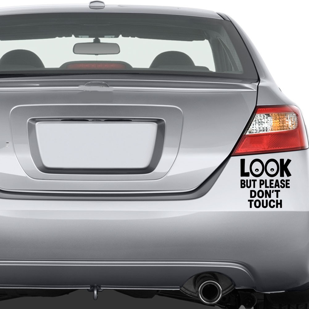 Look But Please Don't Touch 5in Car Truck Windshield Vinyl Die Cut Decal Sticker