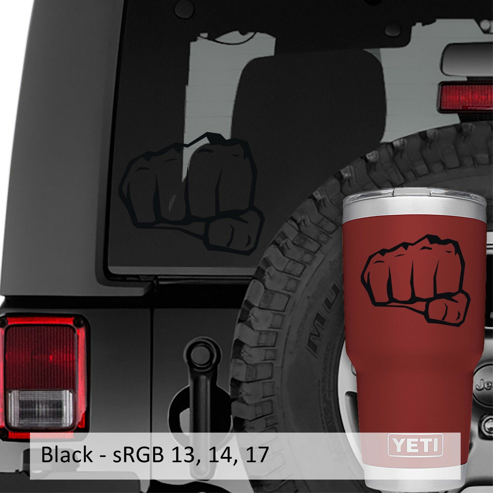 Punching Fist Vinyl Decal