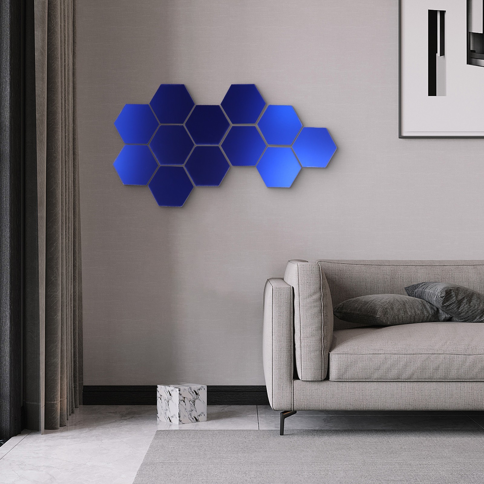 Exquisite Hexagon Mirror Stickers Pack of 12 Perfect for Christmas and Carnival