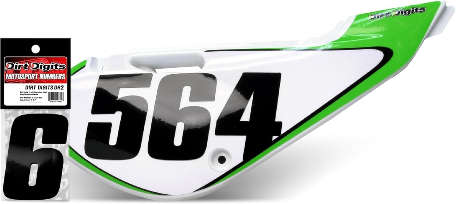 AMA Approved 7-Inch Black Vinyl Number 9 – High-Gloss Precision for Motorsports