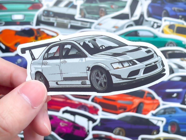 Mitsubishi Lancer Evolution Sticker Decal Racing Car Skateboard Laptop JDM