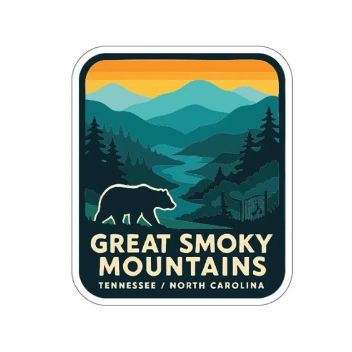 Great Smoky Mountains Iron On Heat Transfer Vinyl HTV Symbolic Landmark