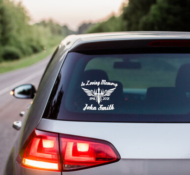 In loving Memory Sticker Vinyl Decal Custom Personalized Car Window