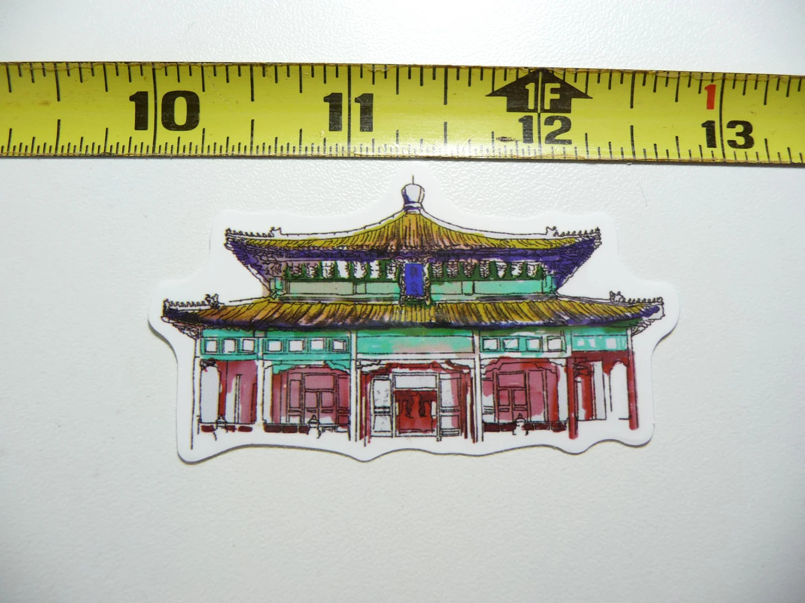 FORBIDDEN CITY PALACE BEIJING CHINA SMALL STICKER DECAL LANDMARK DESTINATION
