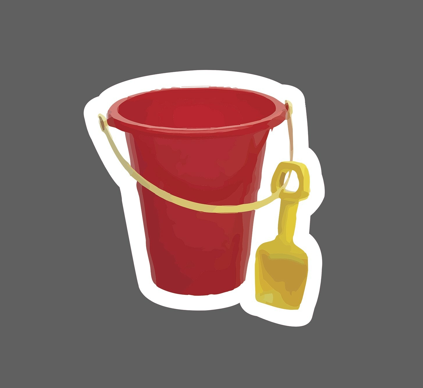Sand Bucket Sticker Shovel Waterproof Travel Beach Ocean Gift NEW