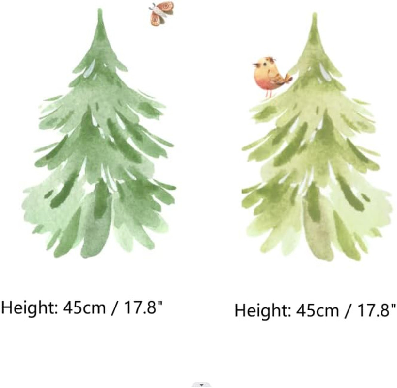 Woodland Wall Decals Stickers Peel and Stick for Baby Boys Girls Nursery Bedroom