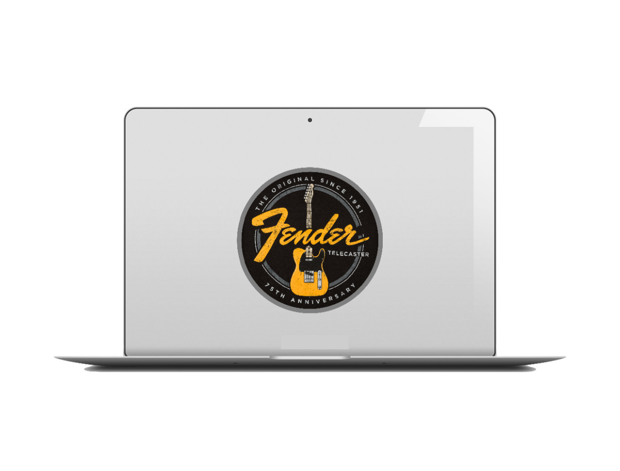 Guitars Fender Telecaster – 4in Handmade Vinyl Decal Auto Cooler Laptop Case 26