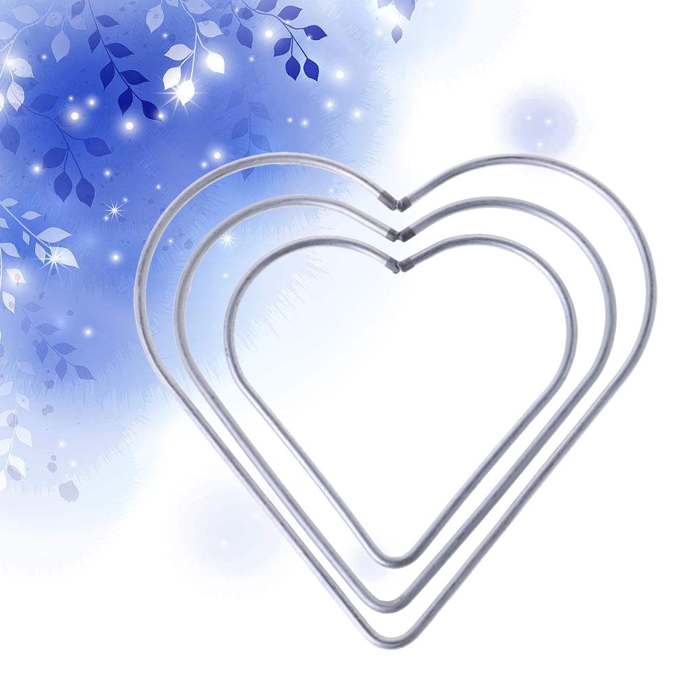3 Pcs Metal Rings for Crafts Women Accessories DIY Dreamcatcher Heart Shaped