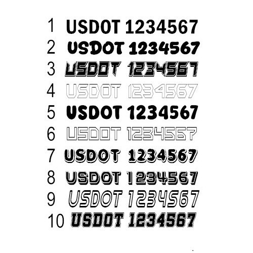 2x USDOT Vinyl Numbers Custom Stickers Decals Truck Semi US DOT Lettering van