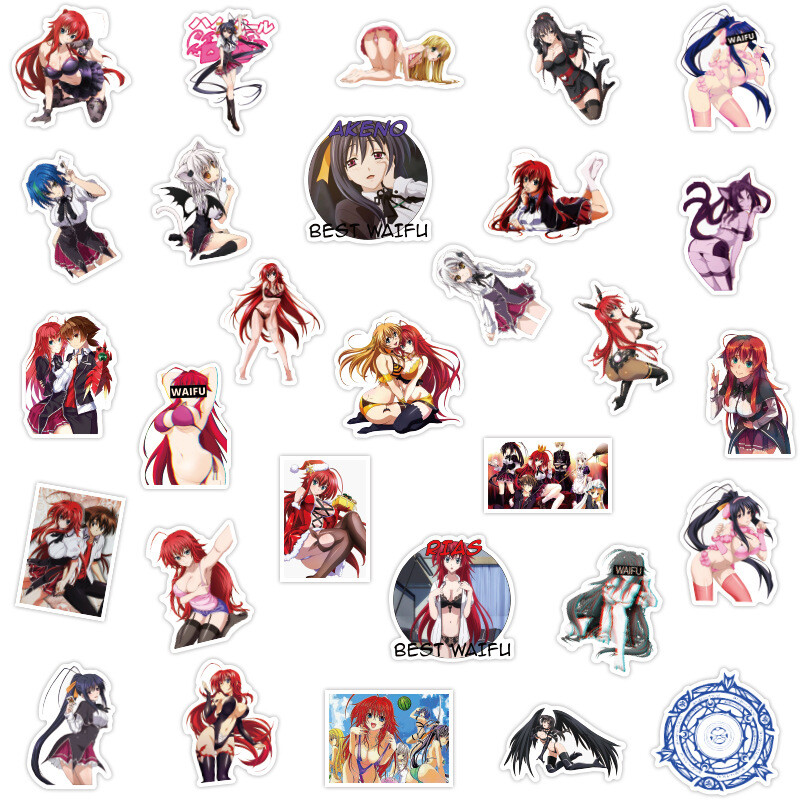 100Pcs High School D×D Sticker for Adults Teens Girls Scrapbooking Water Bottles