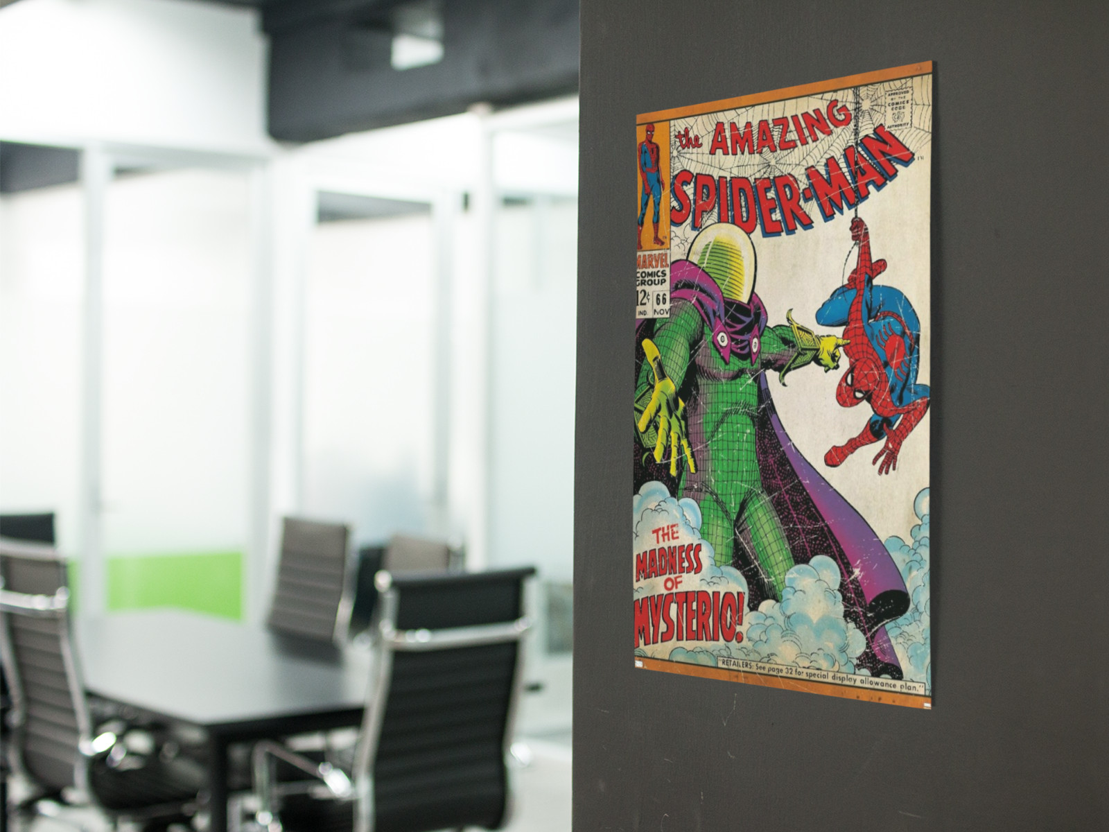Vintage Comic Style Wall Vinyl Poster Removable Peel and Stick Decor