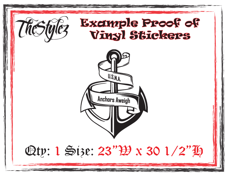 U.S.N.A. Anchors Aweigh Vinyl Sticker