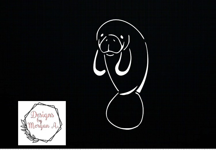 Florida Decal – Basic Manatee