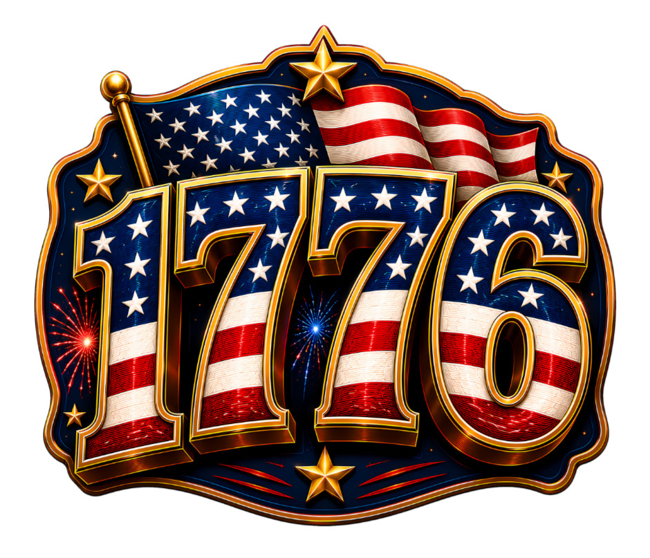 STICKER 1776 – 250th of America vinyl glossy patriotic vinyl decal