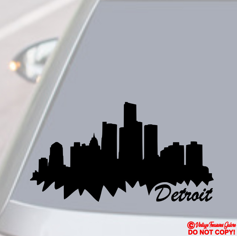 DETROIT CITY Vinyl Decal Sticker Car Window Wall Bumper TIGERS LIONS PISTONS 313