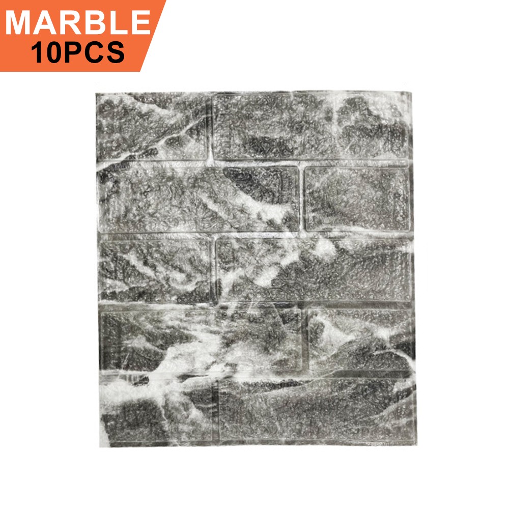 10/20 3D Tile Marble Brick Wall Sticker Self adhesive Foam Panel Wallpaper 38*35