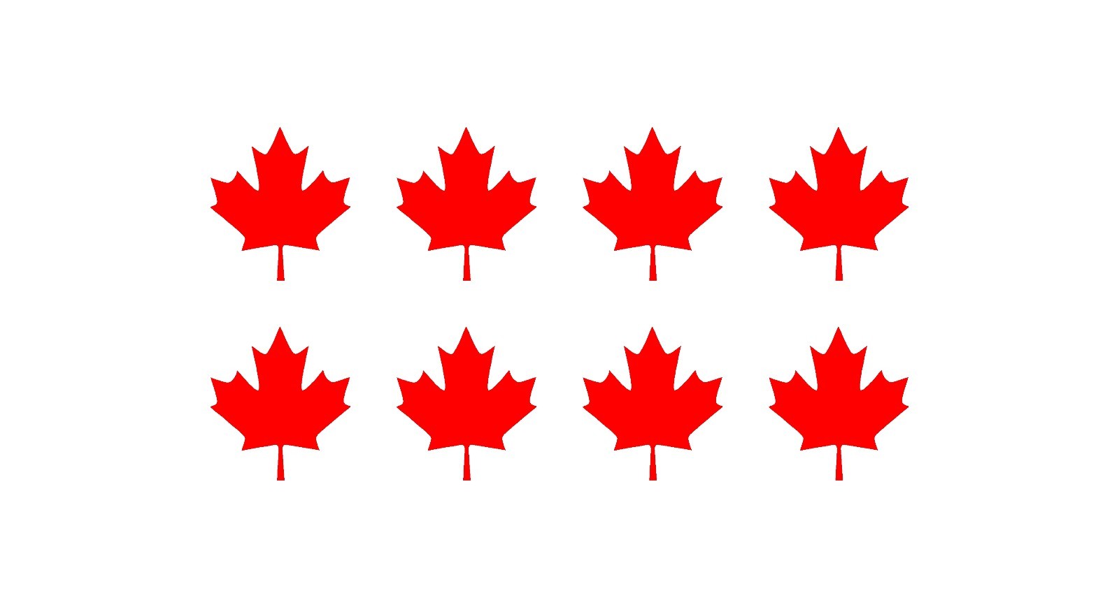 Canadian Maple leaf Decal Phone Laptop Small Canada Stickers Set of 8