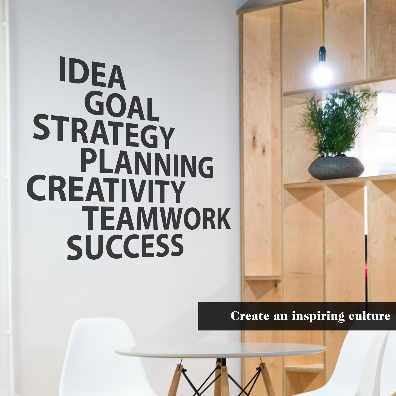 Idea Goal Office Wall Decal Sticker Decor Quote Teamwork Words Wall Art