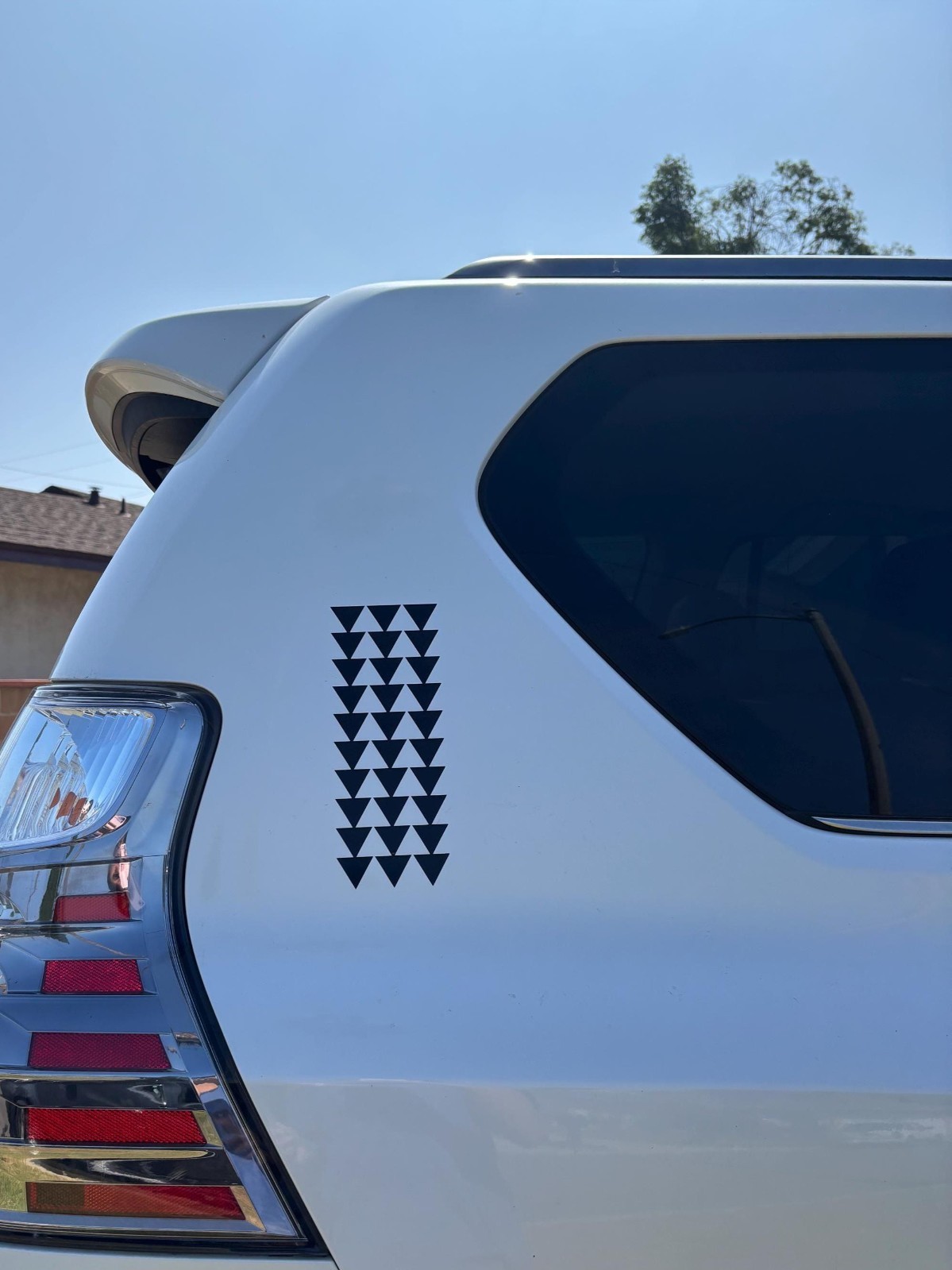 9" Black Hawaiian Design Tribal Triangle Arrows Vinyl Car Window Decal Sticker