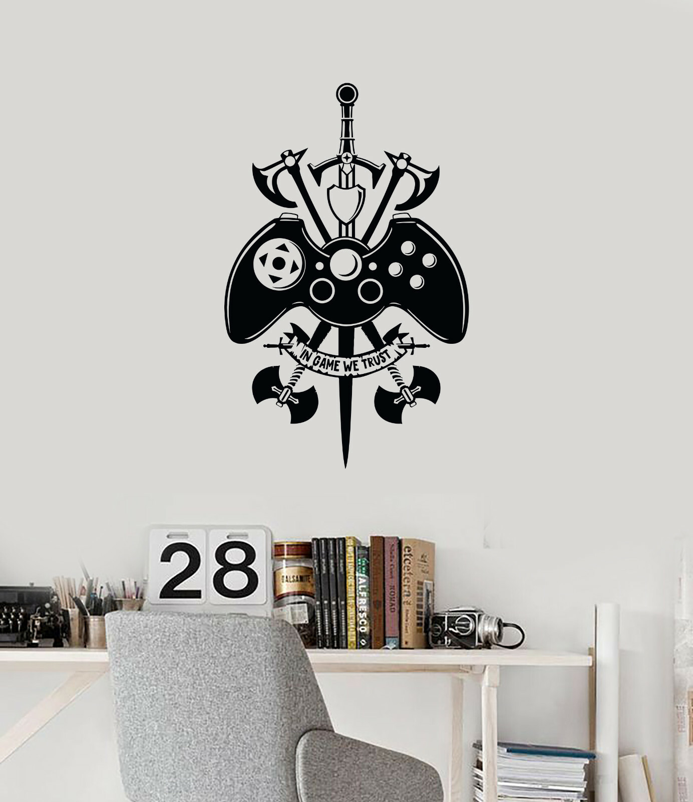 Vinyl Wall Decal Joystick Video Game Gaming Interior Room Stickers (ig5743)