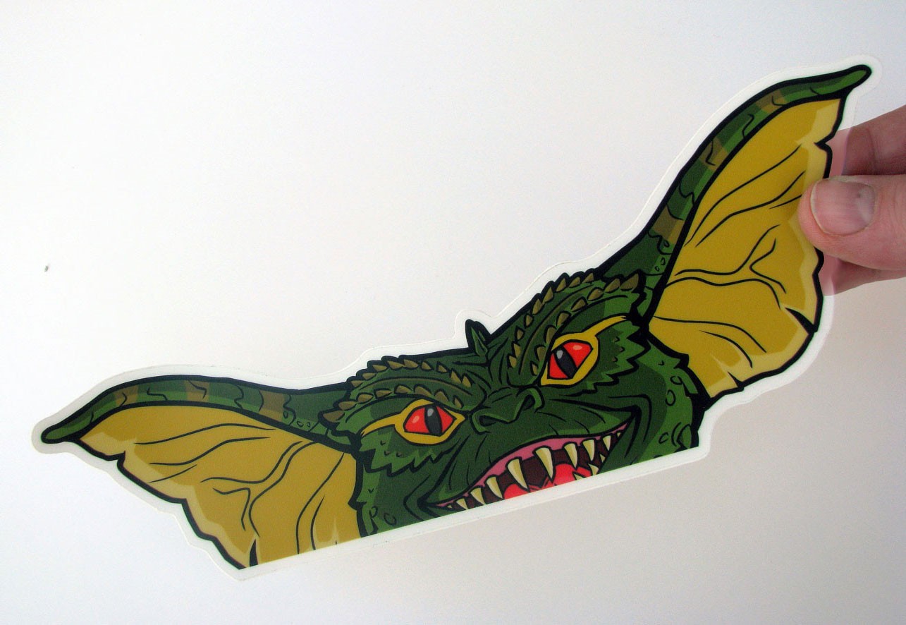 Peeking Gremlin Transparent Vinyl Sticker – Gremlins Car Skateboard Laptop Decal