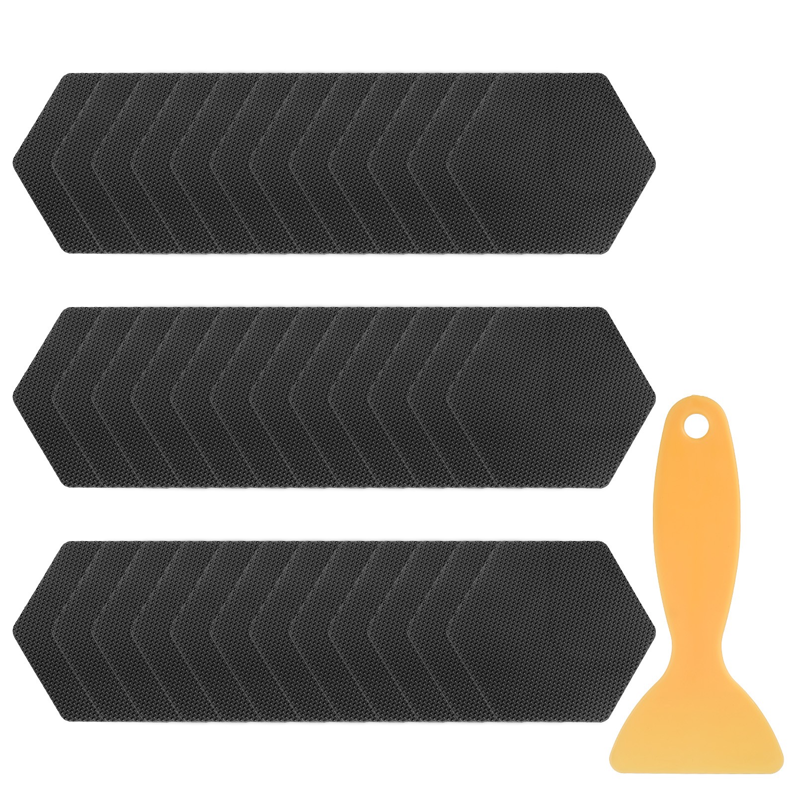 36pcs Non-Slip Bathtub Stickers Set 3.15" Hexagon Shower Sticker Black