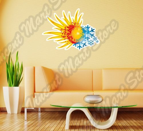 Air Conditioning Logo Mechanic HVAC Wall Sticker Room Interior Decor 25"X20"