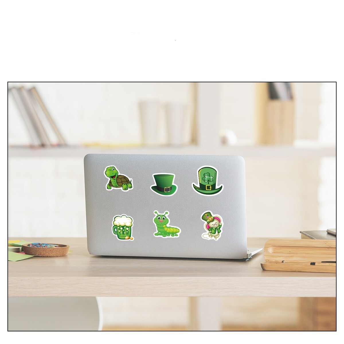 50 Pcs Stickers St. Patrick's Day Envelope Green Laptop Phone Luggage Car Vinyl