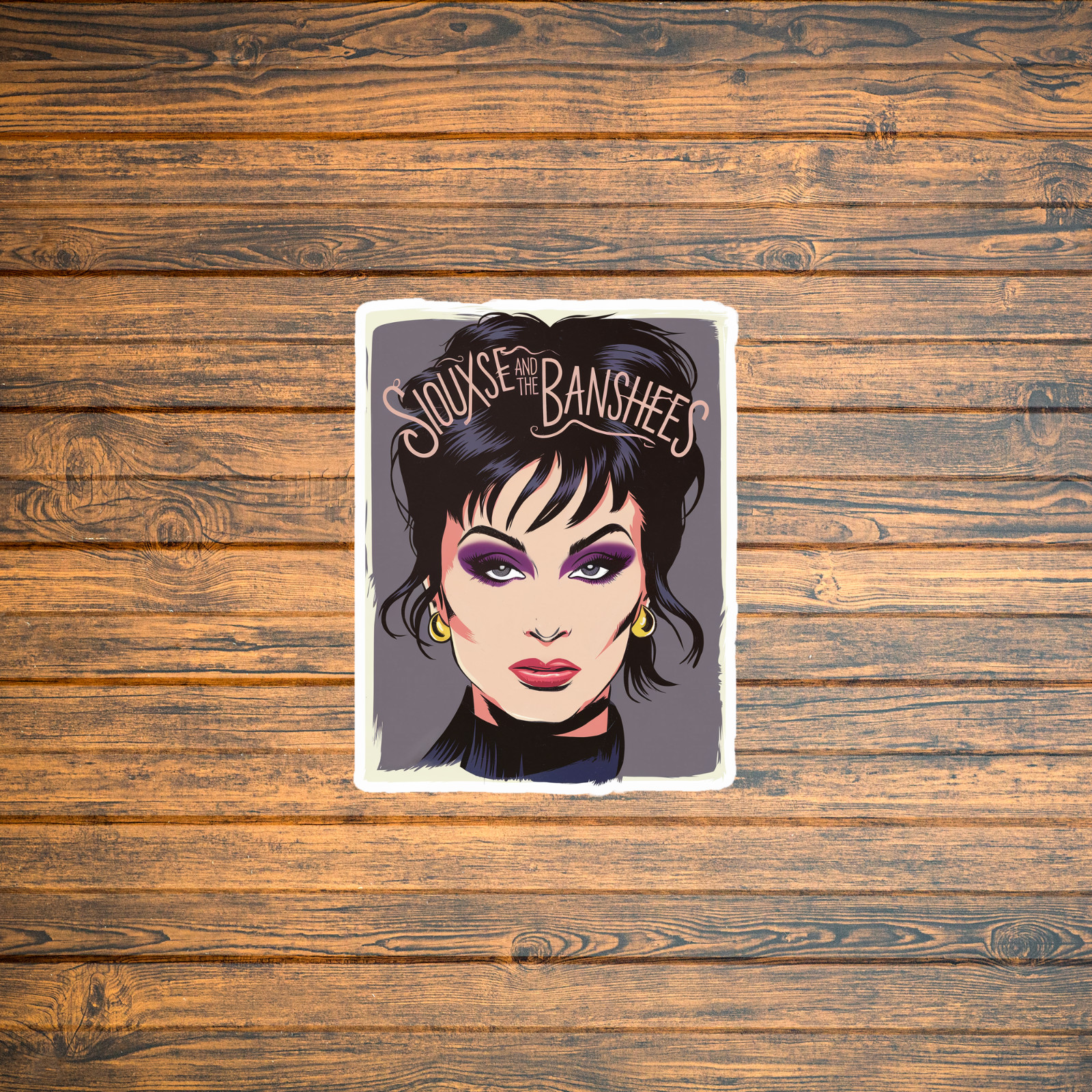 Siouxsie and the Banshees Art Sticker – 80s Goth Punk Rock Band Portrait Decal #