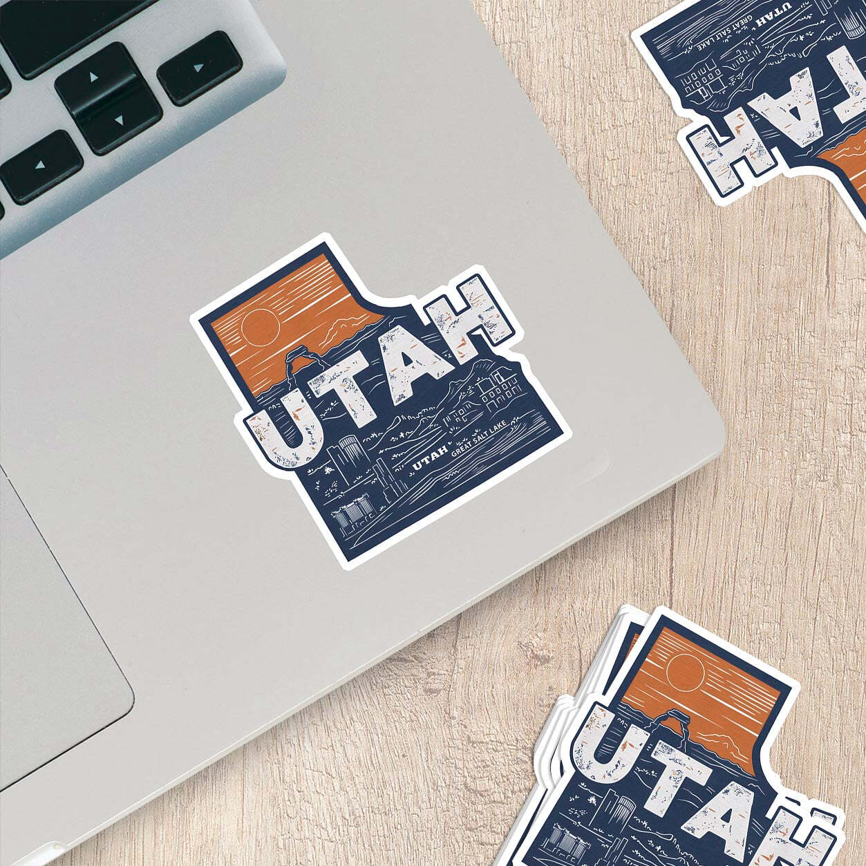Retro Vinyl State Sticker – Utah
